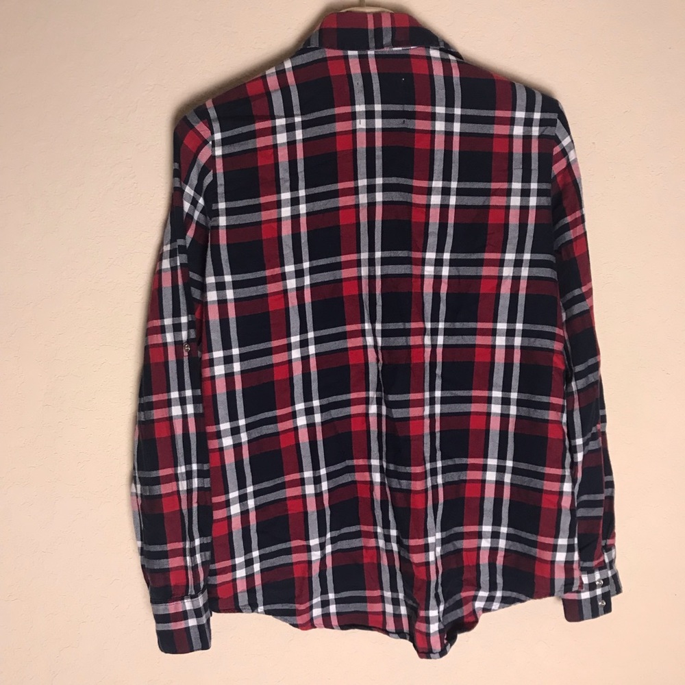 ZARA 100% cotton plaid button down top size Small - Picture 4 of 5